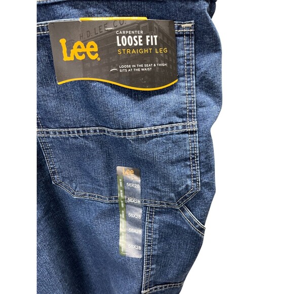 Lee Jeans Men's Size 56 x 28 Blue Carpenter Loose Fit Straight Leg - Picture 6 of 8